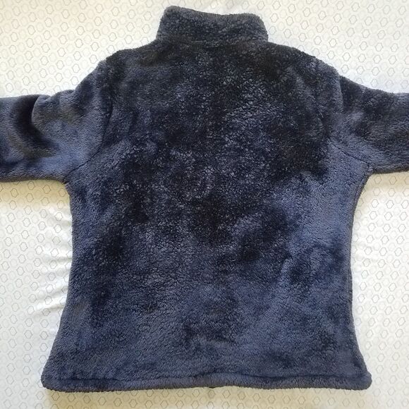 Fila Sport Womens Faux Fur Fleece Zip Up Jacket Navy Blue Super Soft Size 1X - Picture 2 of 9